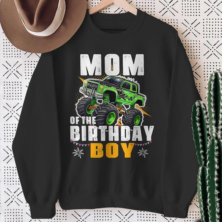 Mom Of The Birthday Boy Monster Truck Birthday Family Sweatshirt Gifts for Old Women