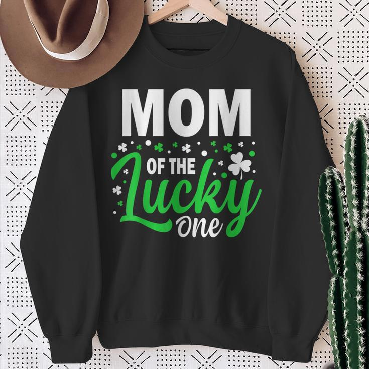 Mom Of The Lucky One Birthday Family St Patrick's Day Sweatshirt Gifts for Old Women