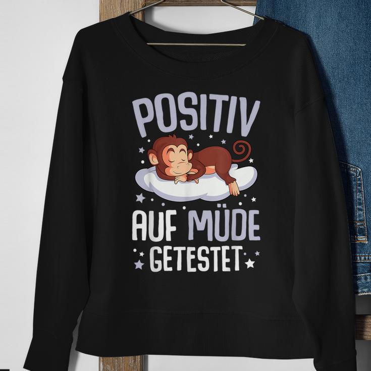 Monkey Positiv Auf Müde Getestet Monkey Black S Sweatshirt Geschenke für alte Frauen