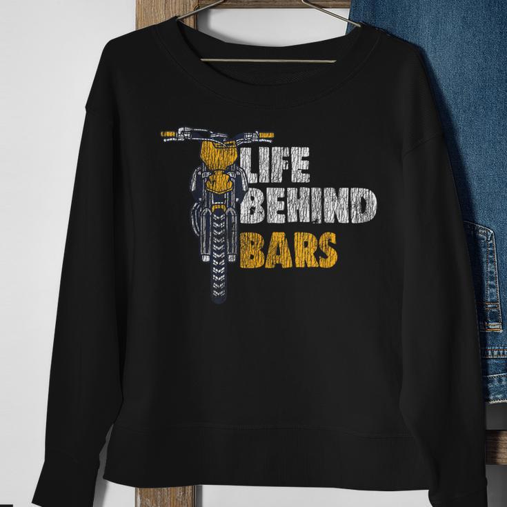 Motocross Life Behind Dirt Bike Bars Dirt Bike Sweatshirt Gifts for Old Women