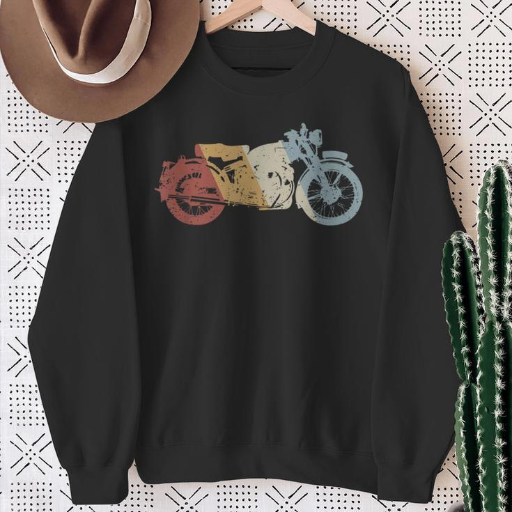 Motorcycle Retro Style Vintage Sweatshirt Gifts for Old Women