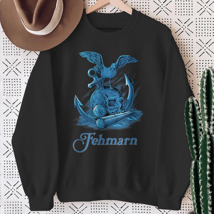 Möwe Auf Schädel Insel Fehmarn Sweatshirt Geschenke für alte Frauen