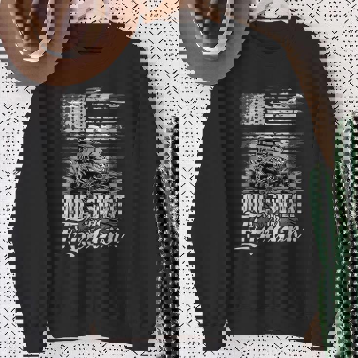 Mud Sweat And Freedom Patriotic American Offroad Sxs Utv Sweatshirt Gifts for Old Women