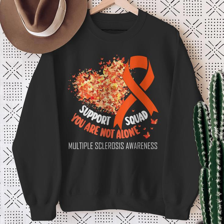 Multiple Sclerosis Ribbon Support Squad Ms Awareness Sweatshirt Gifts for Old Women