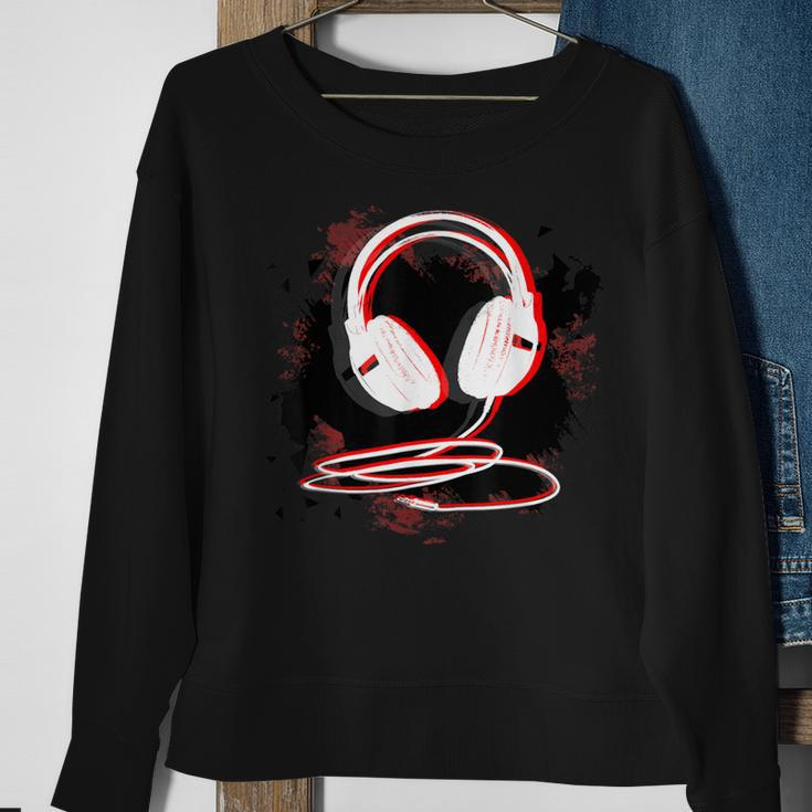 Music Sound Headphones For Dj Musician Sweatshirt Gifts for Old Women