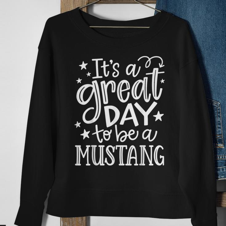 Mustangs School Sports Fan Team Spirit Great Day Sweatshirt Gifts for Old Women