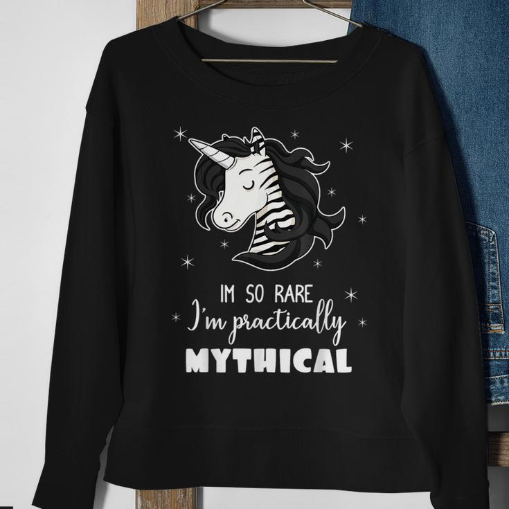 Mythical Unicorn Ehlers Danlos Black And White Zebra Stripe Sweatshirt Gifts for Old Women