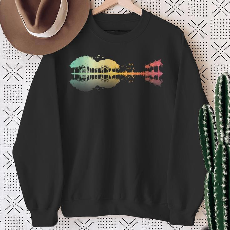 Nature Guitar Retro Style Sweatshirt Gifts for Old Women