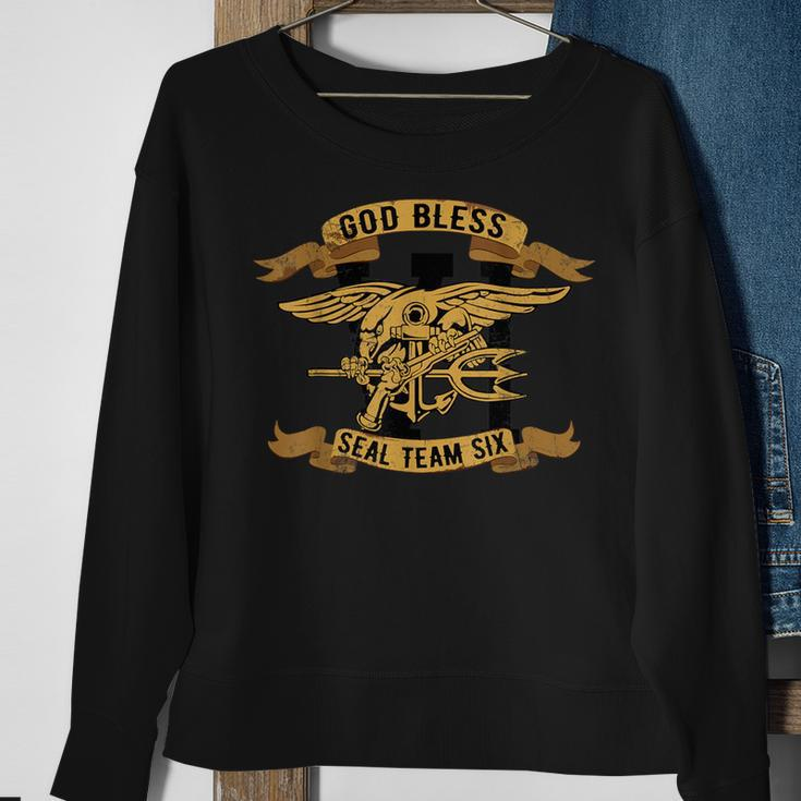 Navy SealGod Bless Seal Team Six Sweatshirt Gifts for Old Women
