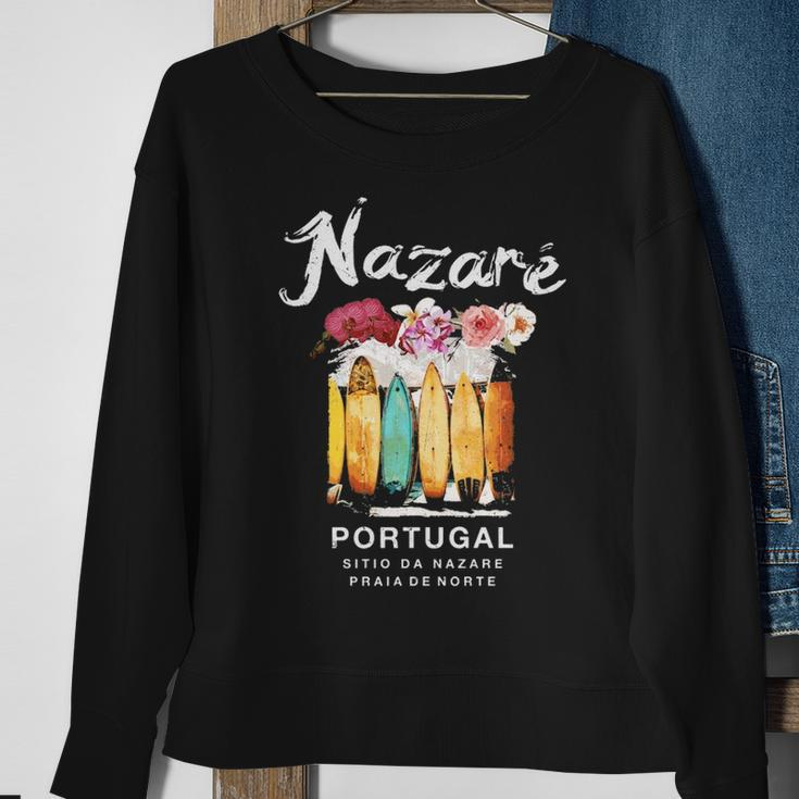 Nazare Portugal Surfing Vintage Sweatshirt Gifts for Old Women