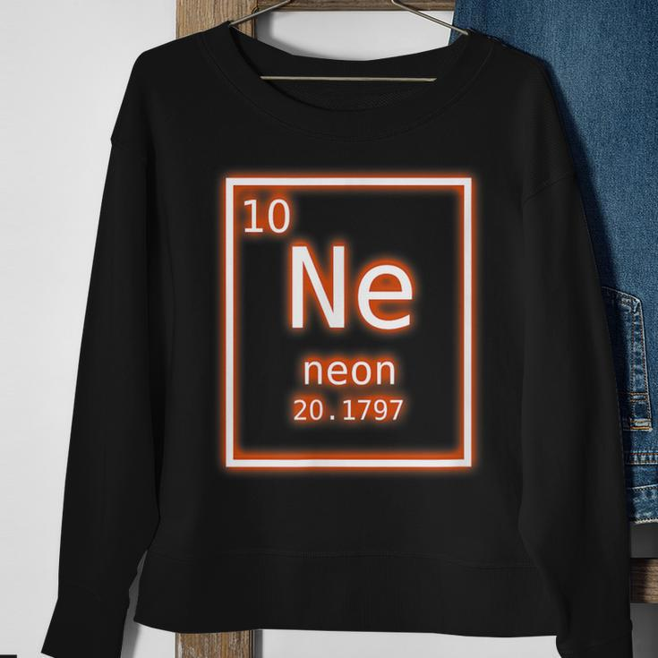 Neon Element Orange Periodic Table Nerd Retro Chemistry Sweatshirt Gifts for Old Women