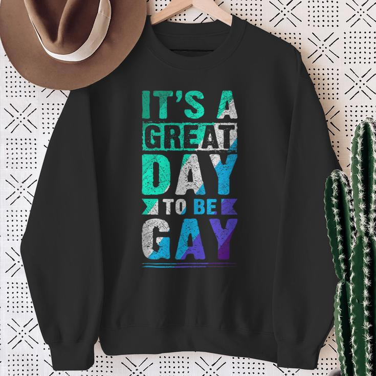 New Blue Gay Male Mlm Pride Flag Sweatshirt Gifts for Old Women
