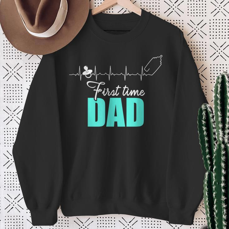 New First Time Dad To Be Heartbeat Daddy Sweatshirt Gifts for Old Women
