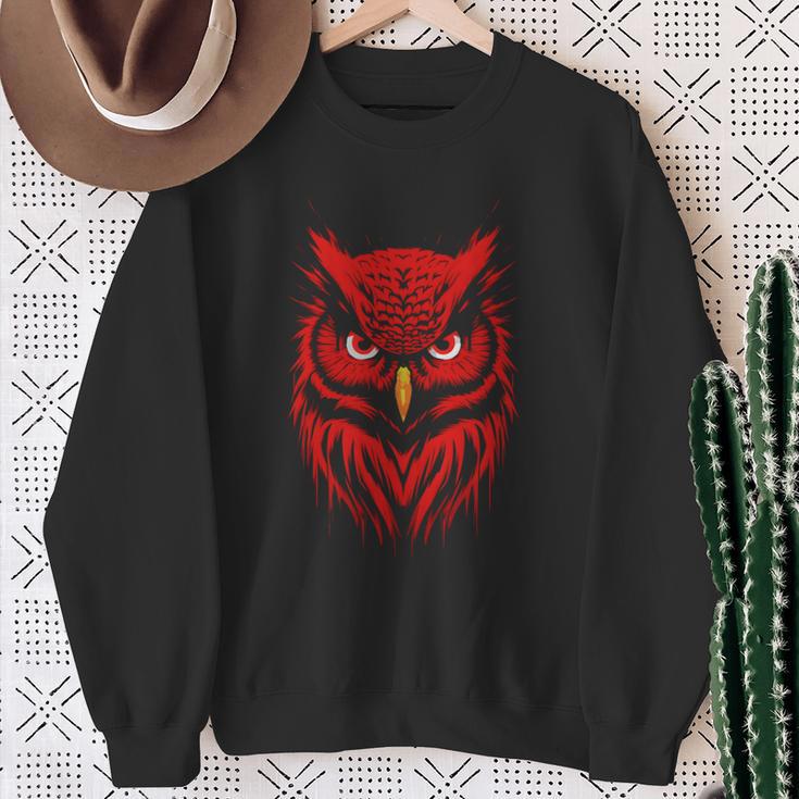 Niedliche Eulenliebhaberogel Rotes Eulenges Sweatshirt Geschenke für alte Frauen