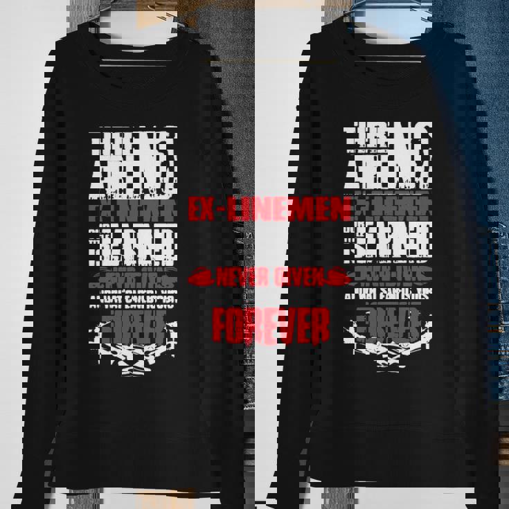 No Ex Linemen Forever Sweatshirt Gifts for Old Women