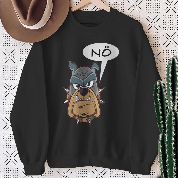 Nö Hund Statement Frosch I No Fun I Nein Sweatshirt Geschenke für alte Frauen