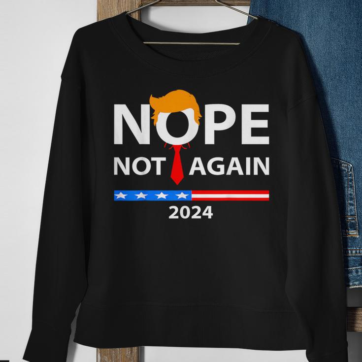 Nope Not Again Sarcastic Sweatshirt Gifts for Old Women