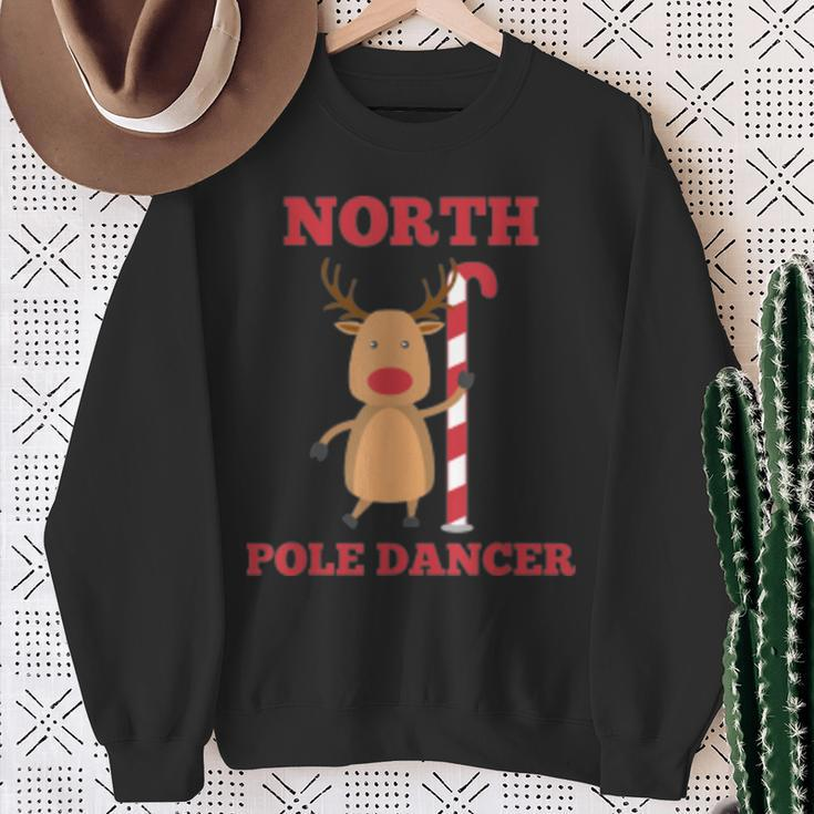 North Pole Dancer Christmas Sweatshirt Gifts for Old Women