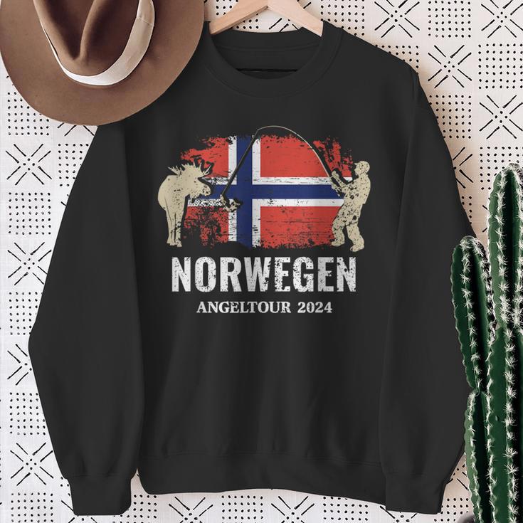 Norwegen Angeln 2024 Angler Norwegen Angeln Sweatshirt Geschenke für alte Frauen