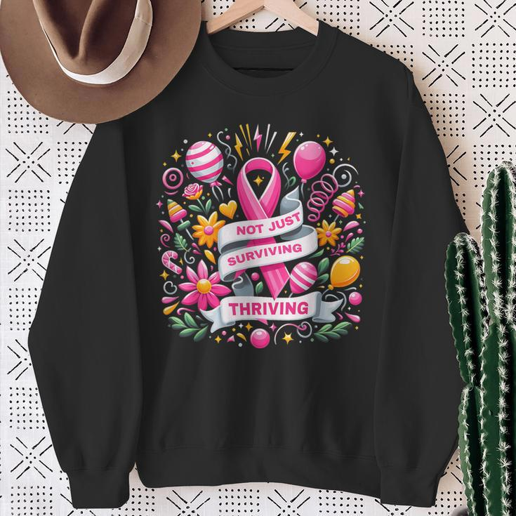 Not Just Surviving Thriving Graphic Sweatshirt Gifts for Old Women