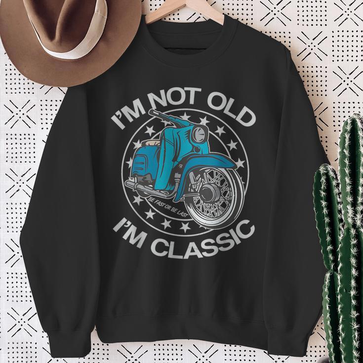 Not Old I'm Classic Schwalbe Kr51 Simson Moped Sweatshirt Geschenke für alte Frauen