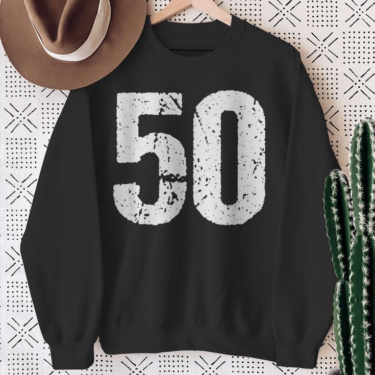 Number 50 Vintage 50Th Birthday Party 50 Years Old Sweatshirt Gifts for Old Women