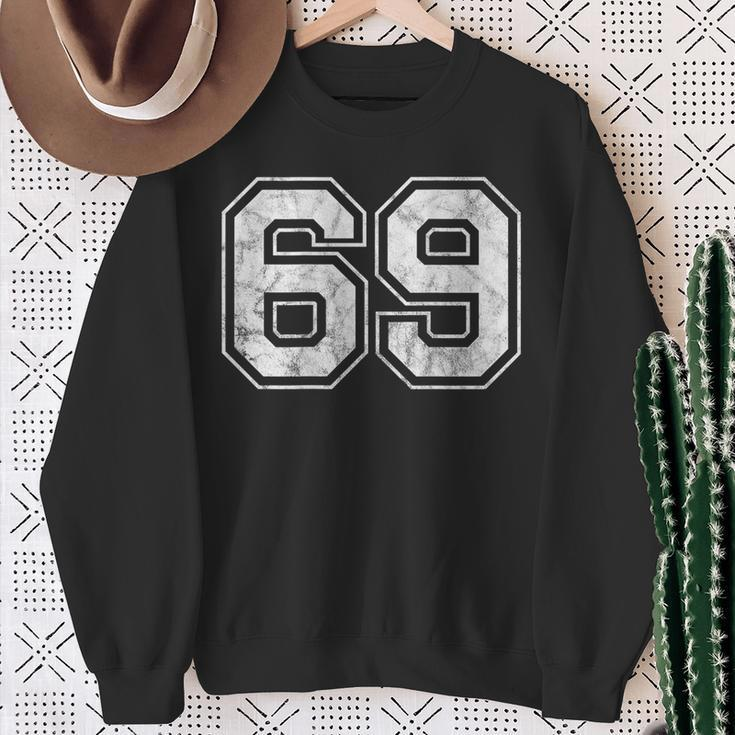 Number 69 On The Back Sweatshirt Gifts for Old Women