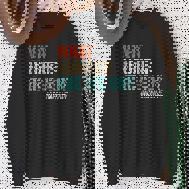 What Number Are We On Dance Dad Life Cheer Dance Dad Sweatshirt Gifts for Old Women