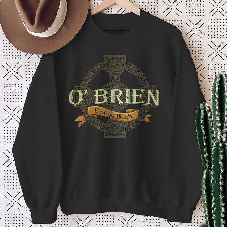 O'brien Irish Surname O'brien Irish Family Name Celtic Cross Sweatshirt Gifts for Old Women