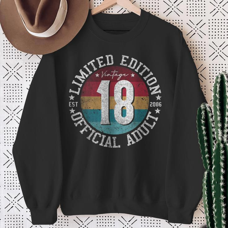 Official Adult 18Th Birthday 18 Year Old Sweatshirt Gifts for Old Women