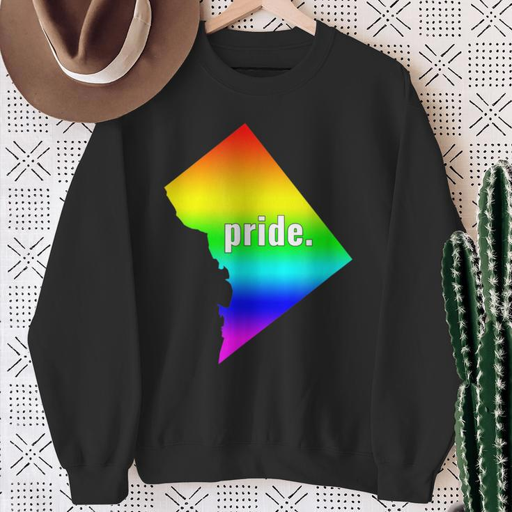 The Official Gay Pride Washington Dc Rainbow Sweatshirt Gifts for Old Women