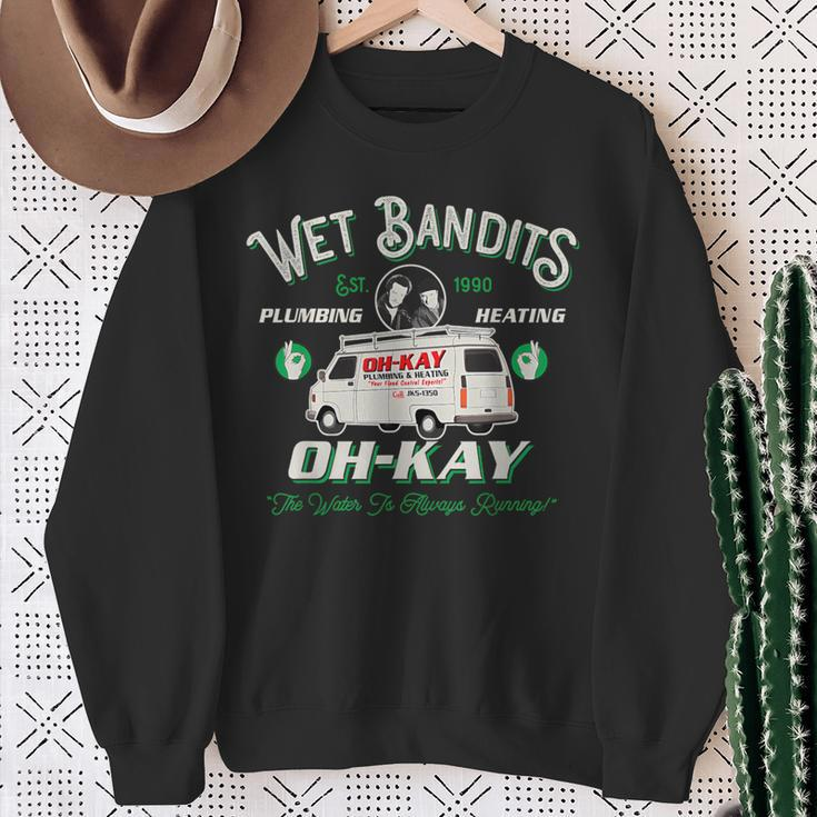 Oh Kay Bandits Plumbing And Wet Retro Heating Sweatshirt Gifts for Old Women