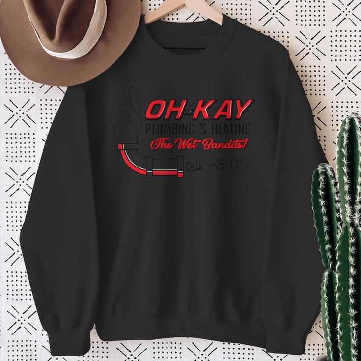 Oh Wet Kay Plumbing And Bandits Heating 90S Retro Sweatshirt Gifts for Old Women