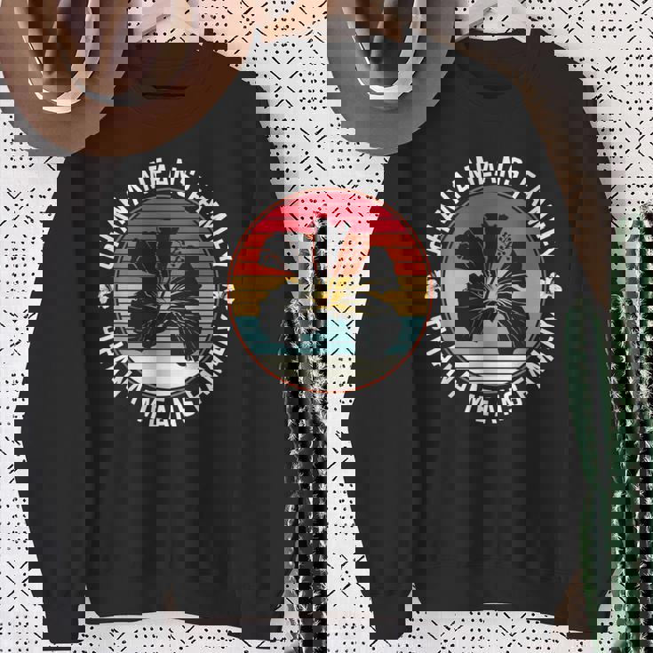 Ohana Significa Familia Cita Hibiscus 70S Retro Hawaii Vacaciones Camisa de entrenamiento Regalos para ancianas