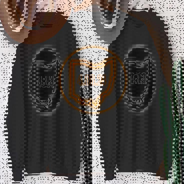 Ohio April 8 2024 Totality Spring Total Solar Eclipse Sweatshirt Gifts for Old Women