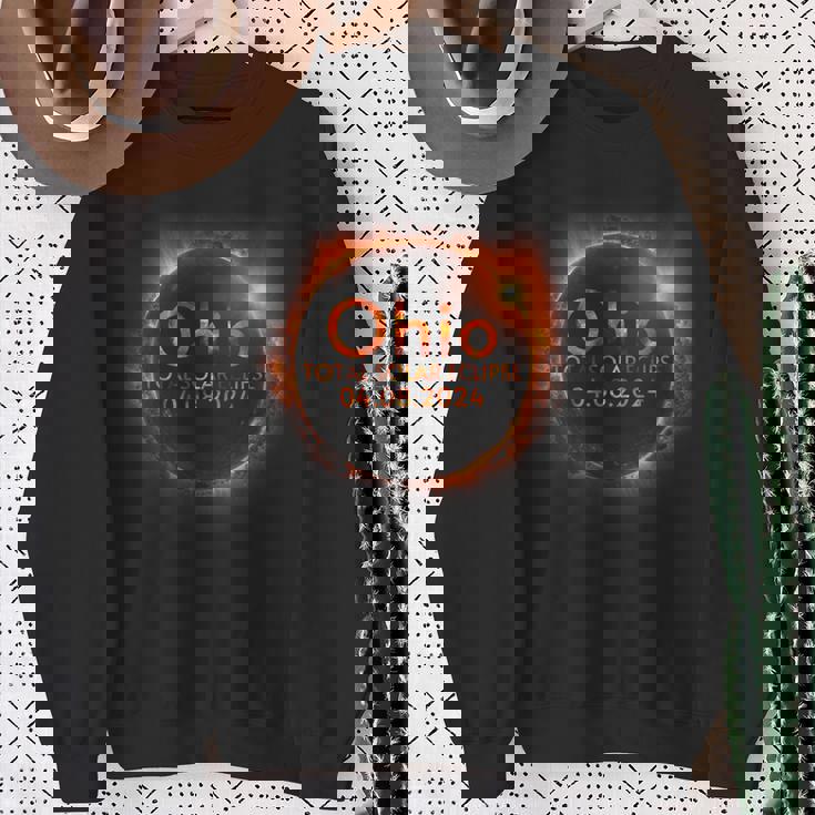 Ohio Total Solar Eclipse April 8 2024 Ohio Solar Eclipse Sweatshirt Gifts for Old Women