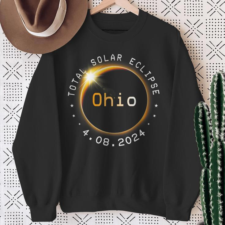 Ohio Totality Total Solar Eclipse April 8 2024 Sweatshirt Gifts for Old Women
