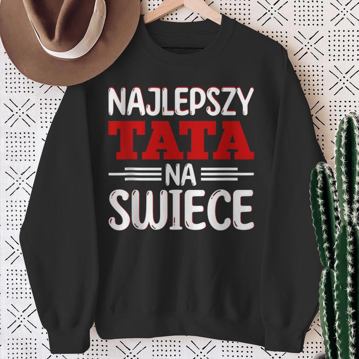 Ojciec Tataater Polska Polnischer Papa Spruch Geschenk Sweatshirt Geschenke für alte Frauen