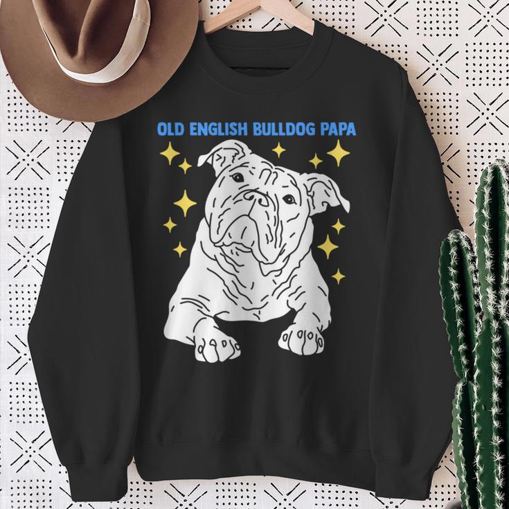 Old English Bulldog Papa Herrchen Old English Bulldog Sweatshirt Geschenke für alte Frauen