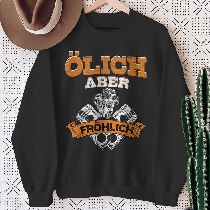 Ölich Aber Fröhlich Mechaniker Schrauber Mechatroniker Sweatshirt Geschenke für alte Frauen