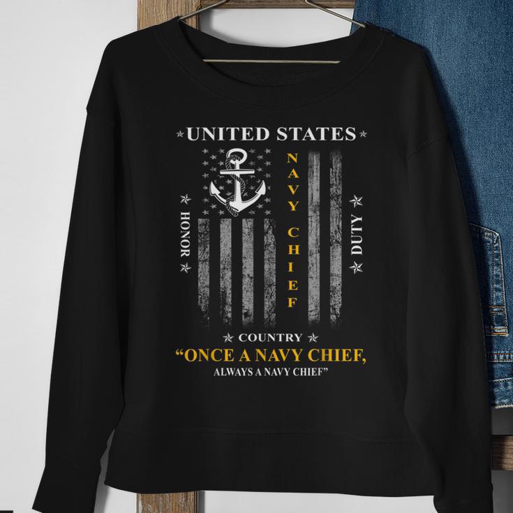 Once A Navy Chief Always Navy Chief Sweatshirt Gifts for Old Women