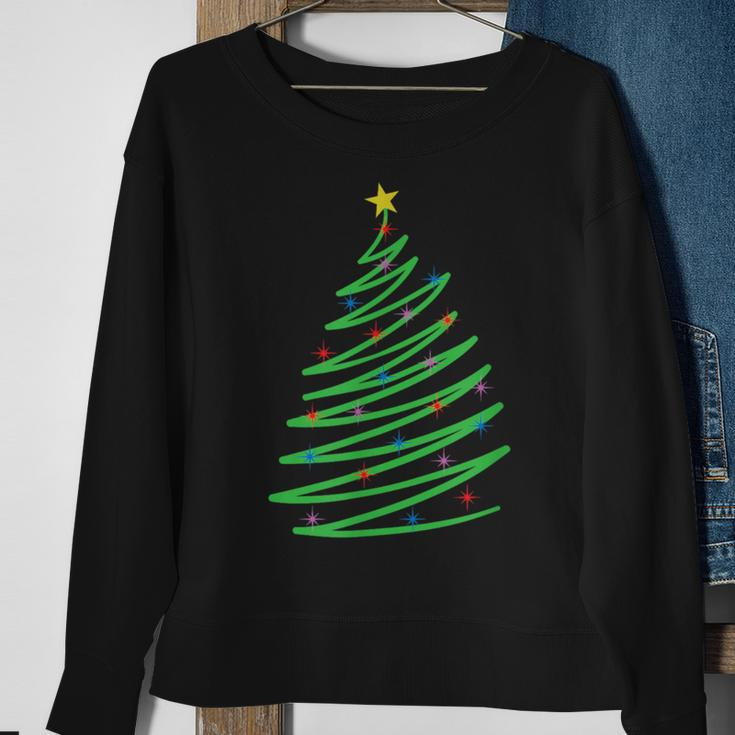 One Line Christmas Xmas Sweatshirt Gifts for Old Women