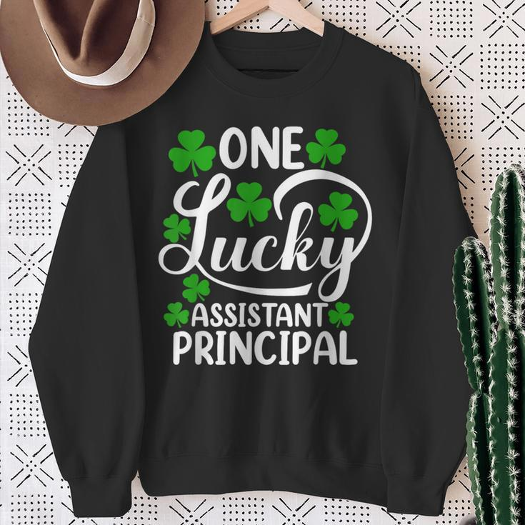 One Lucky Assistant Principal St Patrick's Day Sweatshirt Gifts for Old Women