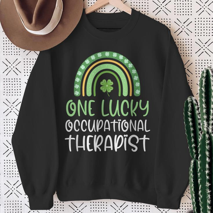 One Lucky Occupational Therapist St Patrick's Day Therapy Ot Sweatshirt Gifts for Old Women