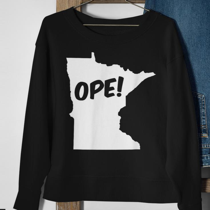 Ope Minnesota State Outline Silhouette Wholesome Sweatshirt Gifts for Old Women