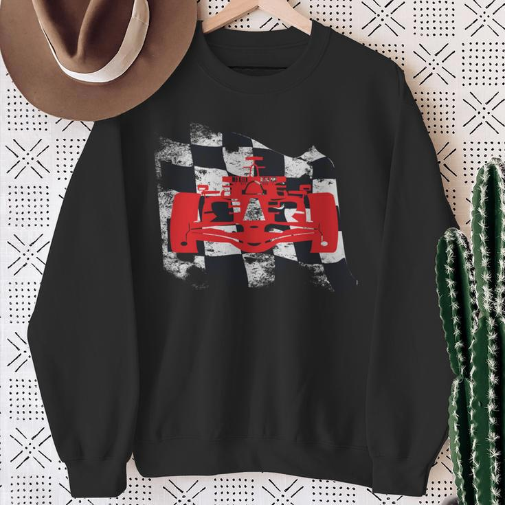 Open Wheel Racing Car Vintage Motor Sport Racing Fan Sweatshirt Gifts for Old Women