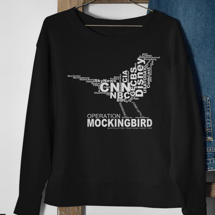 Operation Mockingbird Media Word Cloud Sweatshirt Gifts for Old Women
