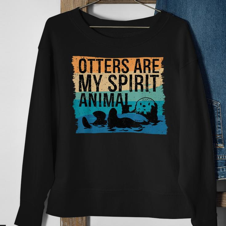 Otter Lover Otter Spirit Animal Otter Otter Sweatshirt Gifts for Old Women