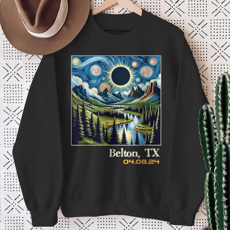 Outdoors Total Solar Eclipse Belton Texas Sweatshirt Gifts for Old Women