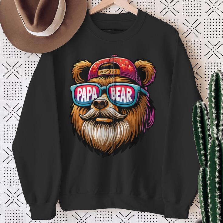 Papa Bär Papa Bearatertagsgeschenk Für Papa Spruch Lustig Kapuzenjacke Sweatshirt Geschenke für alte Frauen